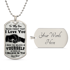 Never Forget I Love You - Dog Tag Necklace
