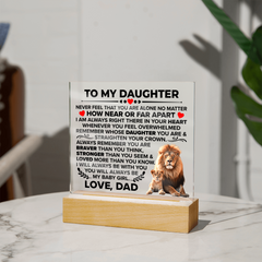 To My Daughter Braver – Acrylic Square